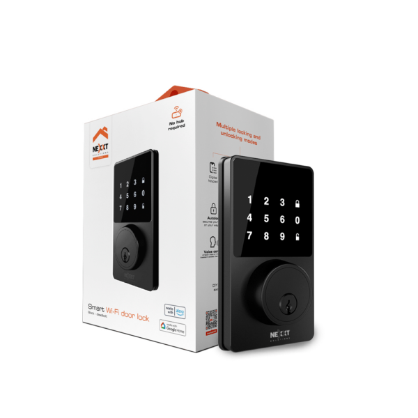 Cerradura inteligente para puerta iot nexxt smart wifi nhs-d100 negro