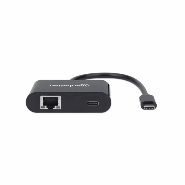 Adaptador usb-c/rj45 manhattan /1gbps/60w negro 153454 - Imagen 3
