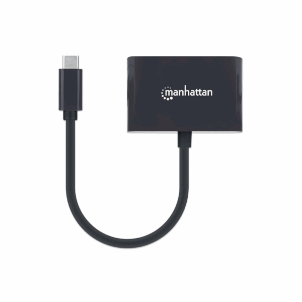 Adaptador usb-c/rj45 manhattan /1gbps/60w negro 153454 - Imagen 4
