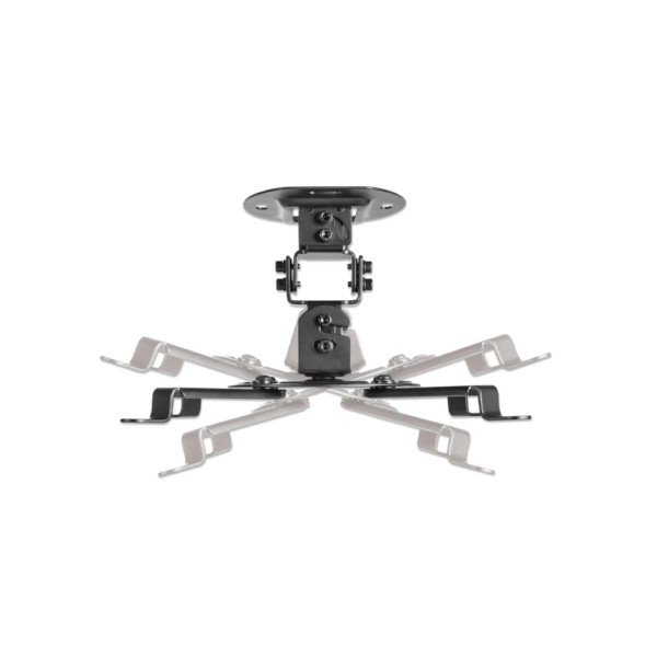 Soporte p/proyector 13.5 kg manhattan 461184 incl/gir 360/techo/negro