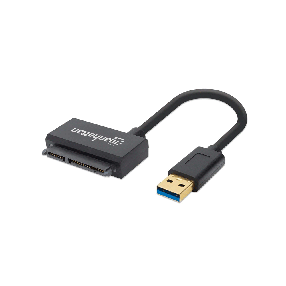 Adaptador usb-a/ sata 2,5" manhattan 5gbps/48bit negro 130424