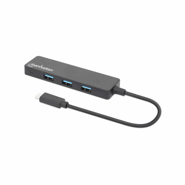 Hub usb-c/usb-a de 4 puertos manhattan 164924 5 gbps/negro - Imagen 2
