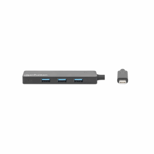 Hub usb-c/usb-a de 4 puertos manhattan 164924 5 gbps/negro - Imagen 3