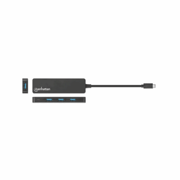 Hub usb-c/usb-a de 4 puertos manhattan 164924 5 gbps/negro - Imagen 4