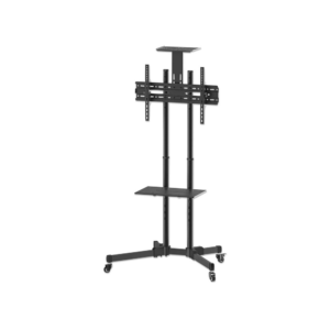 Soporte p/tv manhattan 461238 37" a 70" 40kg c/rueda inc/retrac negro