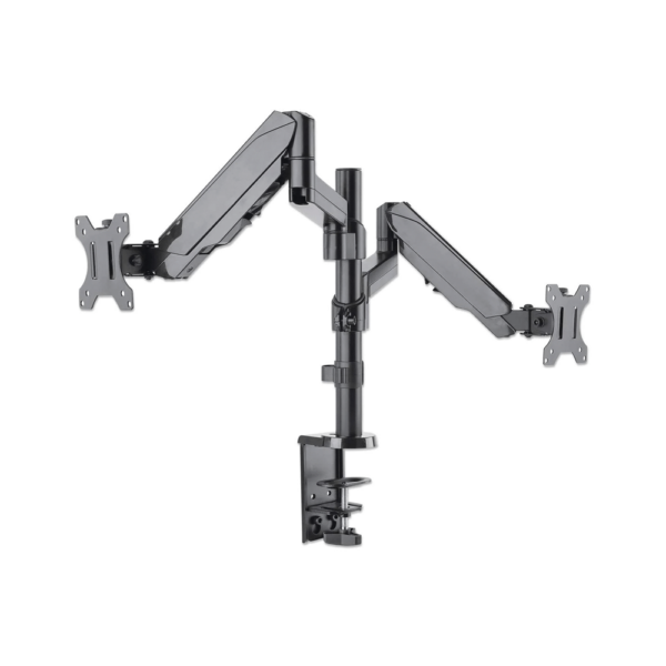 Soporte p/2mon manhattan 461597 17" a 32" 8kg incl 35°/giro 90° negro