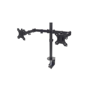 Soporte p/2mon manhattan 461528 13" a 32" 8kg incl 45°/giro 180° negro