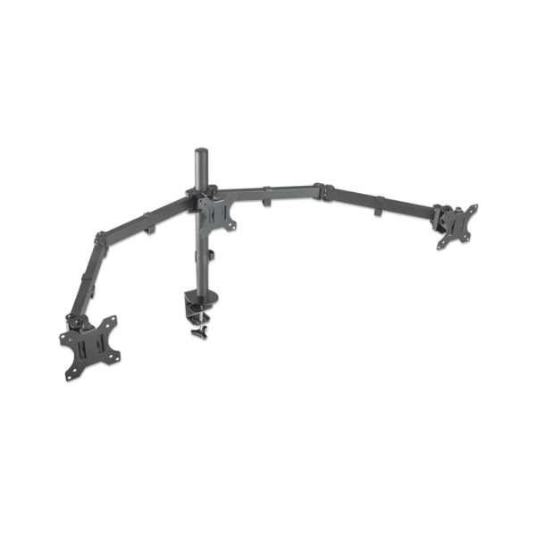 Soporte p/3mon manhattan 461658 13" a 27" 7kg incl 45°/giro 180° negro