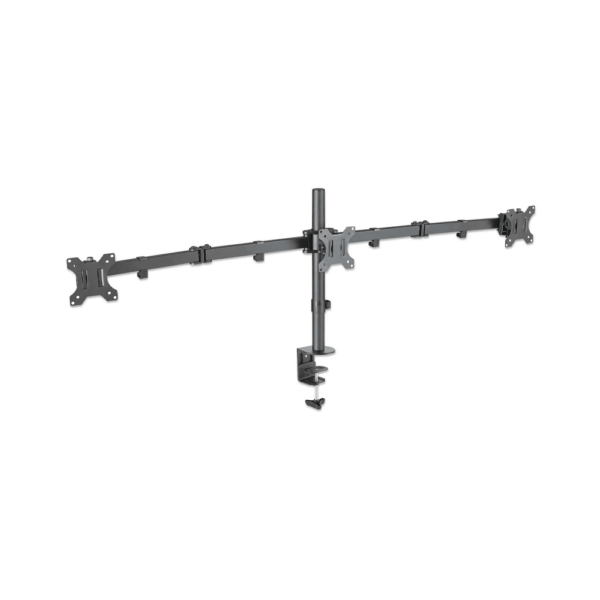 Soporte p/3mon manhattan 461658 13" a 27" 7kg incl 45°/giro 180° negro