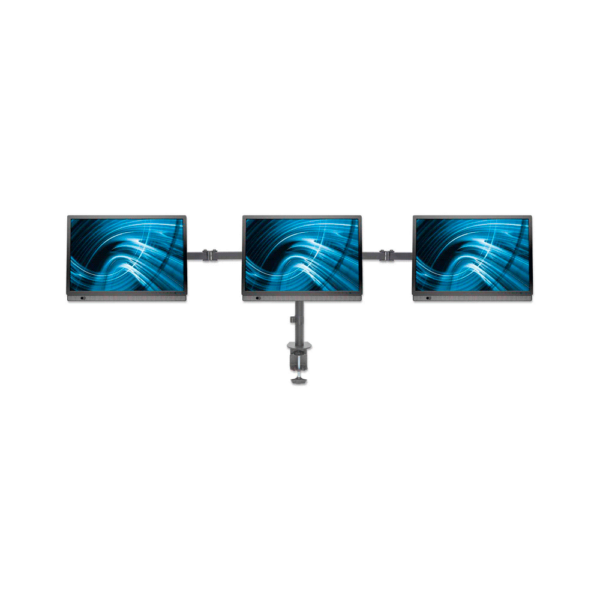 Soporte p/3mon manhattan 461658 13" a 27" 7kg incl 45°/giro 180° negro
