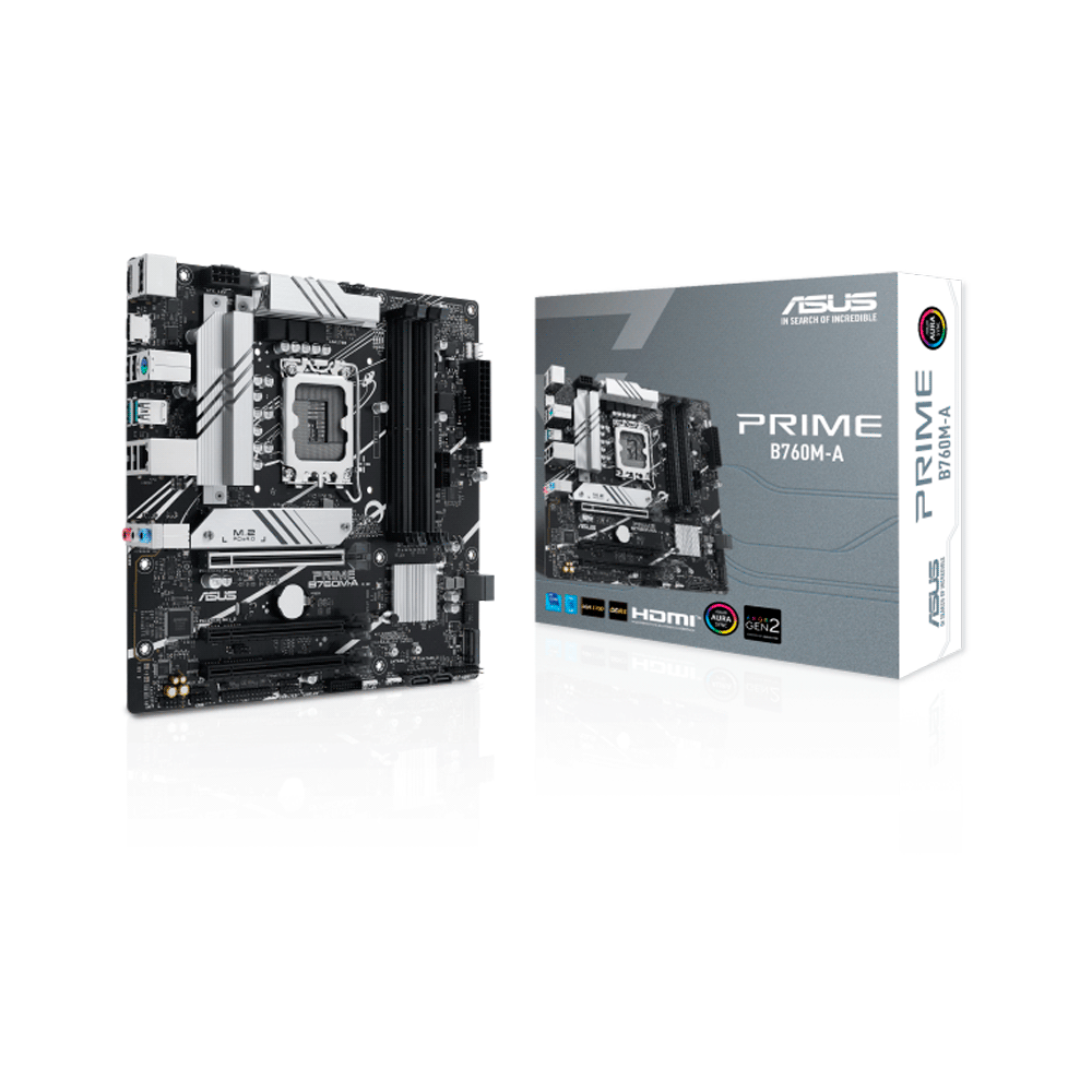 Placa madre asus 1700 prime b760m-a ddr5 s/r/hdmi/dp/2m2/usb3.2/matx