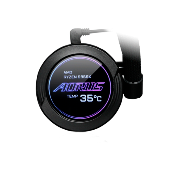 Cooler p/cpu aorus waterforce x 360 3 ventiladores rgb fusion 2.0
