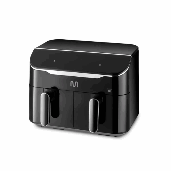 Freidora sin aceite multilaser go220 8l 2500w 220v 2 gavetas negro - Imagen 2