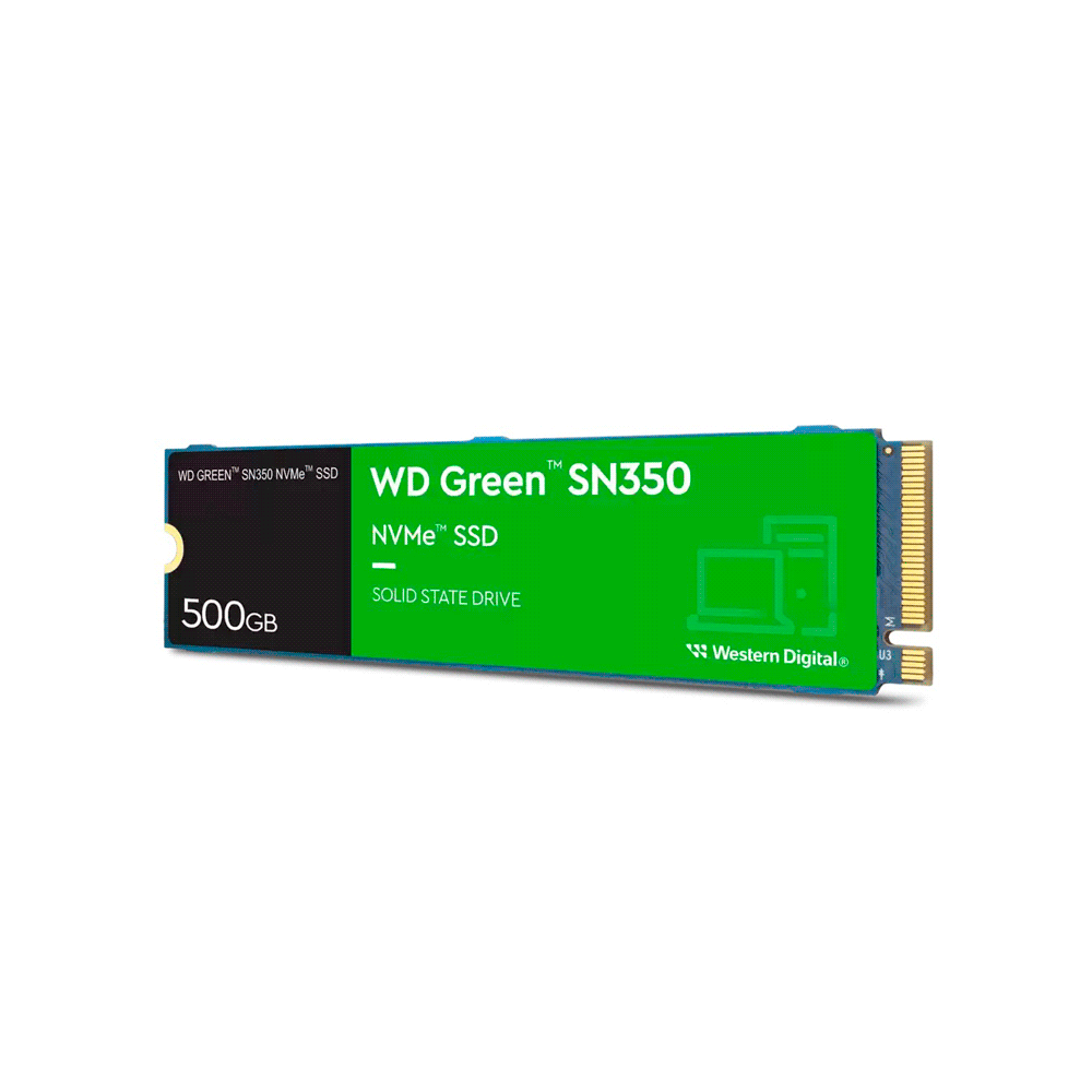 Ssd m.2 pcie 500gb western digital sn350 nvme wds500g2g0c green 2400/1500