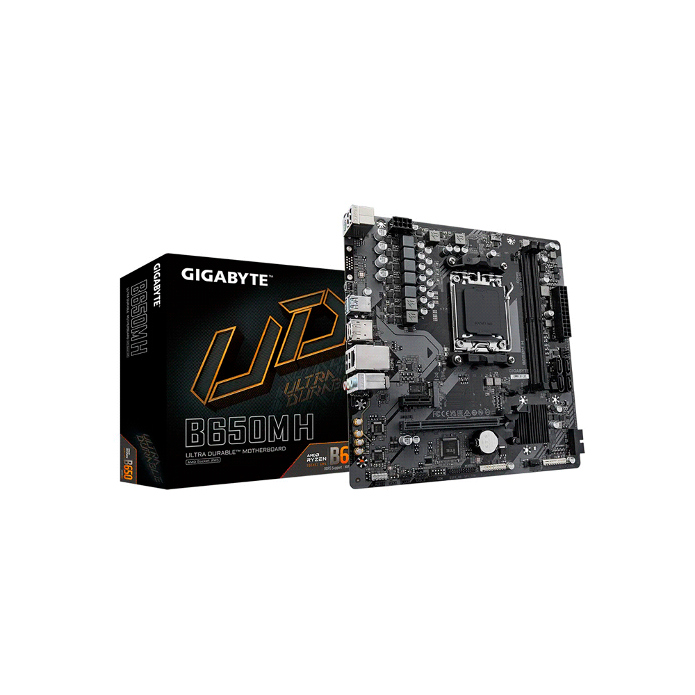 Placa madre gigabyte am5 b650m h ddr5 s/r/hdmi/dp/m2/usb3.2/matx