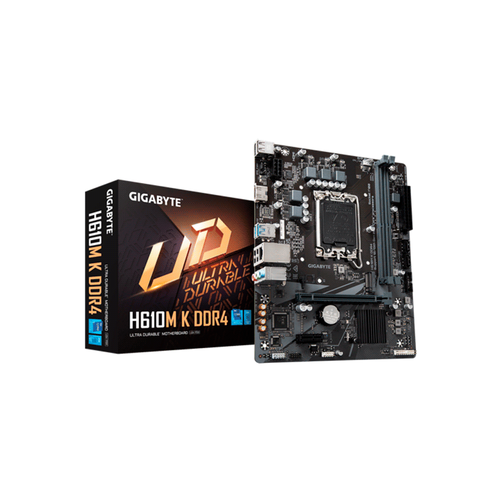 Placa madre gigabyte 1700 h610m k ddr4 s/r/hdmi/m2/usb3.2/matx