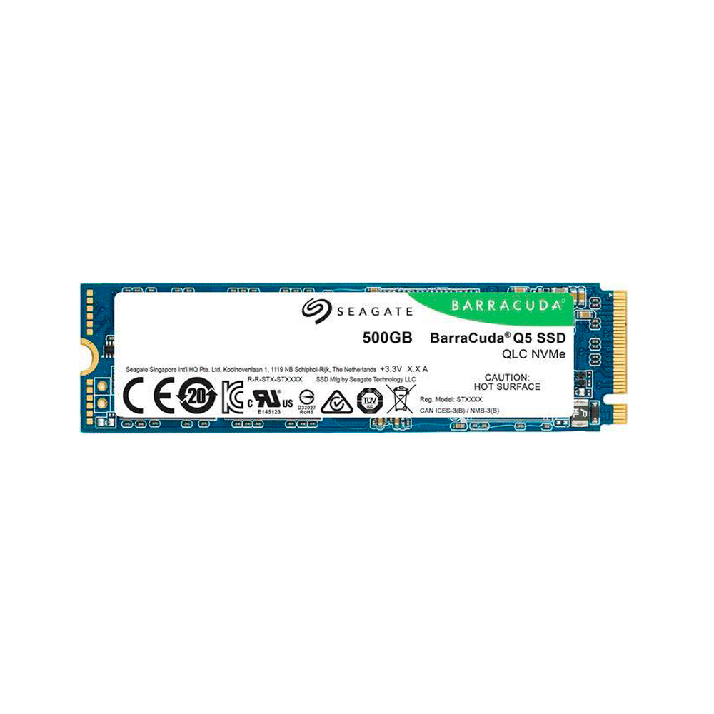 Ssd m.2 pcie 500gb seagate barracuda q5 nvme zp500cv3a001 2300/900