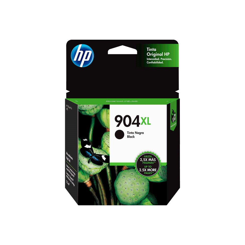 Tinta hp 904xl negro t6m16al 9.5ml