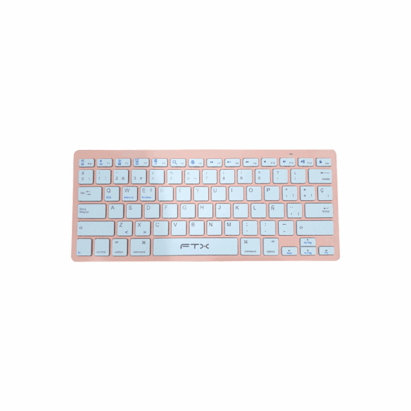 Teclado ftx bluetooth ftxb1000 ultra slim esp/rosa - Imagen 2