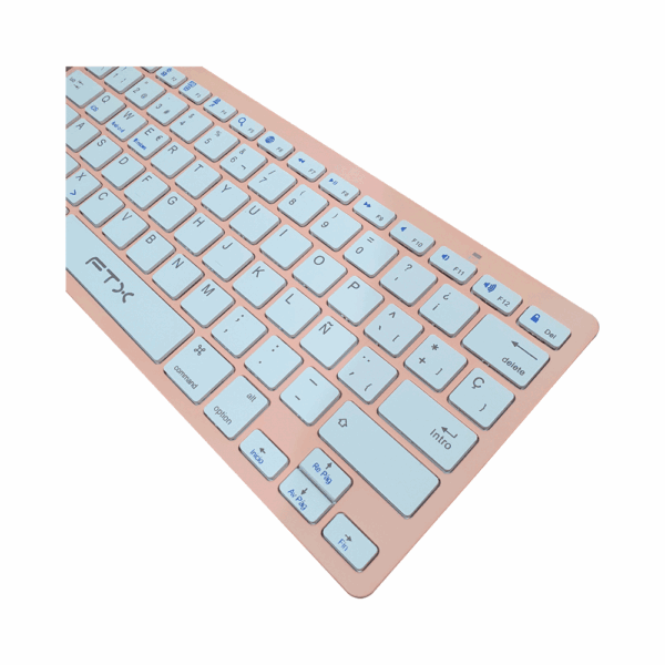 Teclado ftx bluetooth ftxb1000 ultra slim esp/rosa - Imagen 3