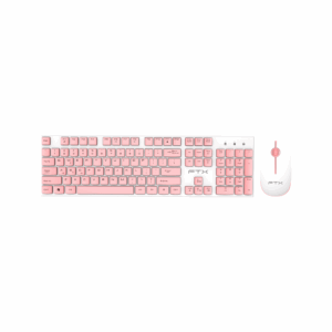 Teclado + mouse ftx wireless ftxgk600 numerico/español blanco/rosa