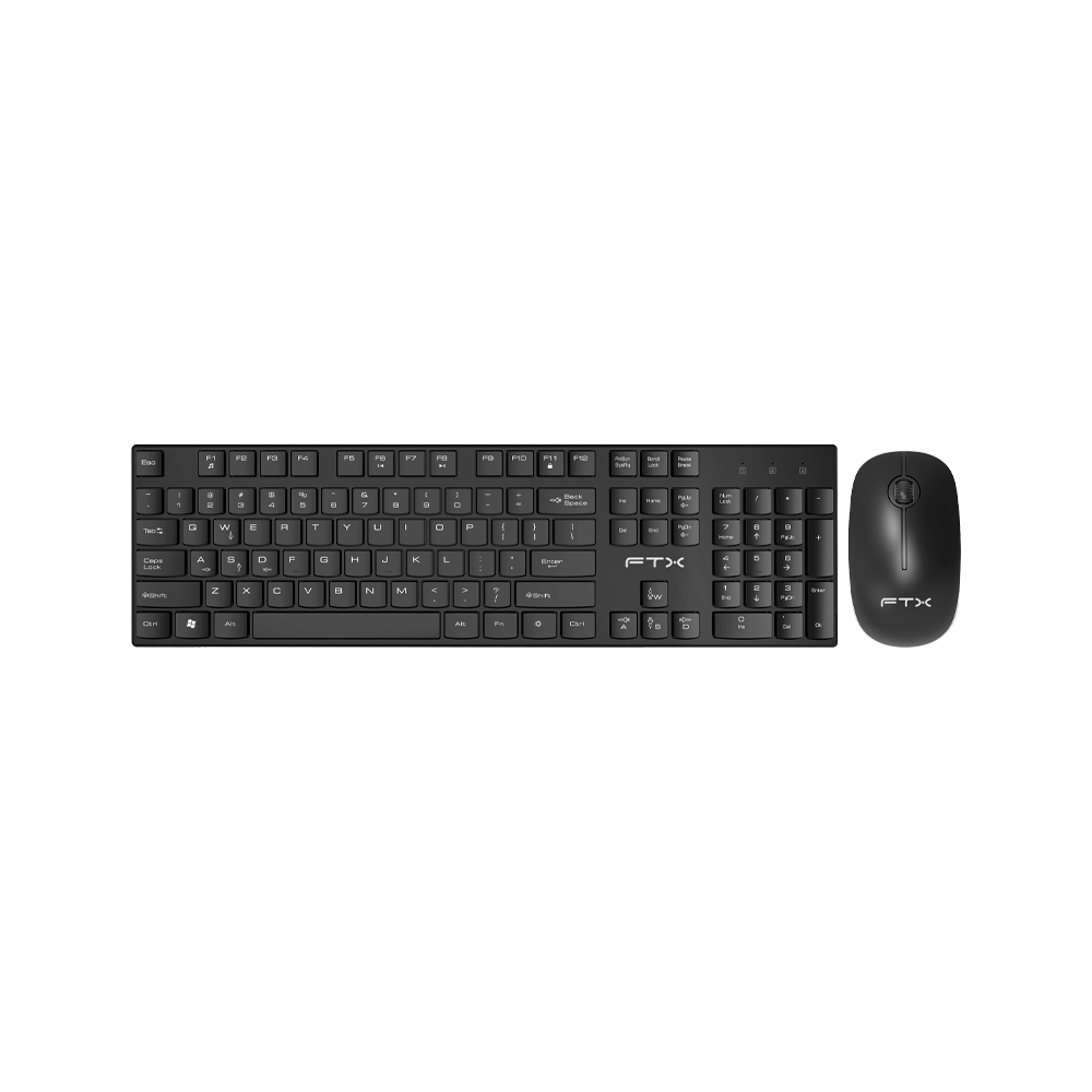 Teclado + mouse ftx wireless ftxgk600 numerico/español/negro