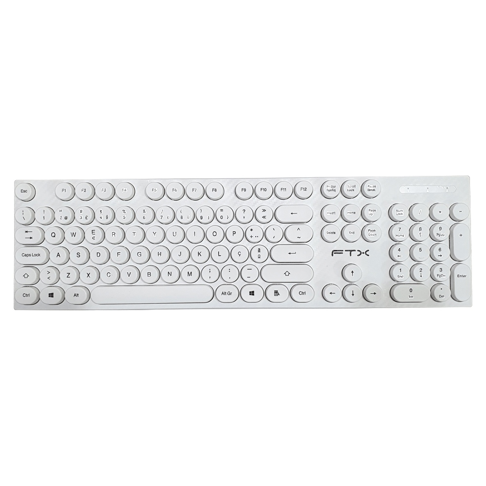 Teclado Ftx Usb Ftxk22 Numerico/Portugues/Pop/Blanco - Imagen 2