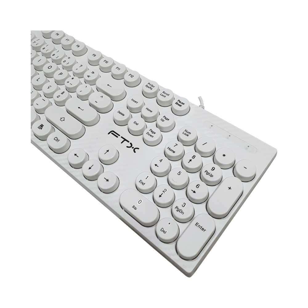 Teclado Ftx Usb Ftxk22 Numerico/Portugues/Pop/Blanco - Imagen 3