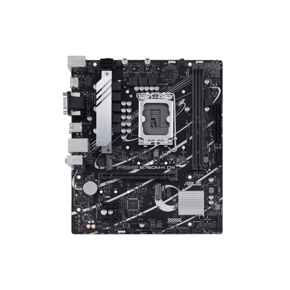 Placa madre asus 1700 prime b760m-k d4 v/s/r/hdmi/2m2/usb3.2/matx