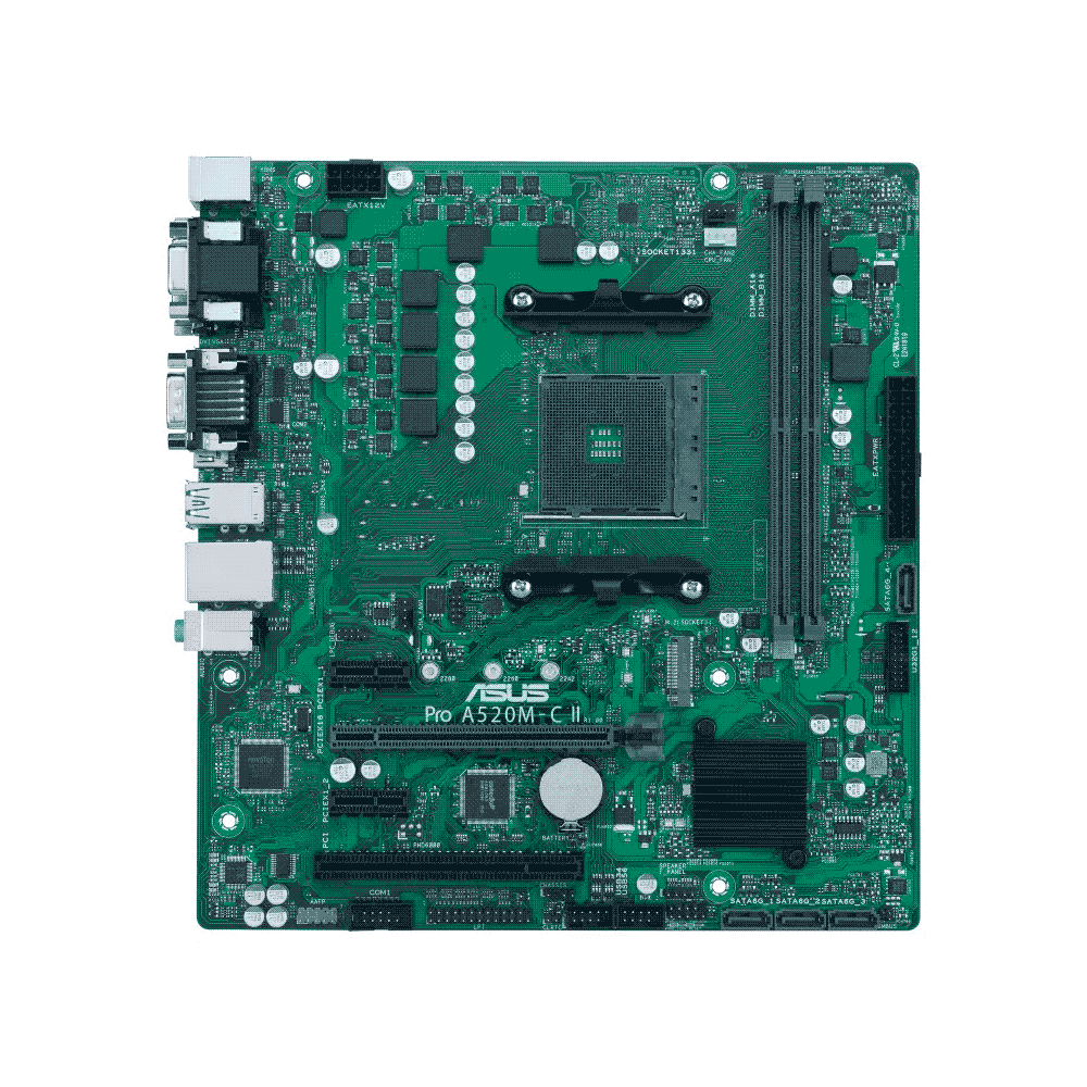 Placa madre asus am4 a520m-c ii/csm pro v/s/r/hdmi/dp/m.2/ddr4/usb3.2/matx