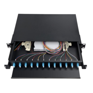 Dio de 19" desliz-24 ptos, p/12 adapt SC suplex, 1u-240mm