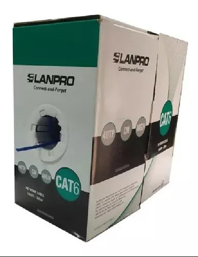 Cable UTP CAT6 24 AWG 305 Metros interior Azul LP-C6M10BLB (STK)