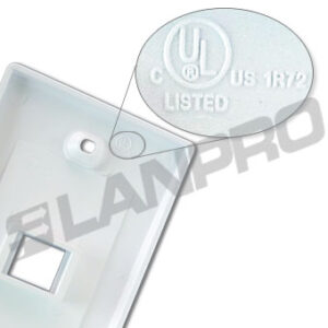 Faceplate Tapa plastica Vertical 1 puerto Blanco