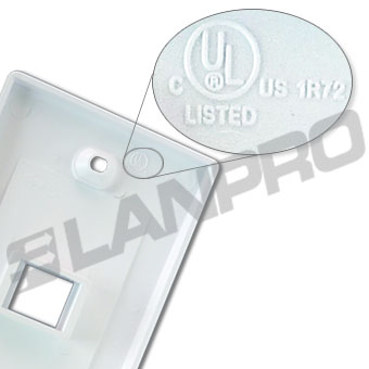 Faceplate Tapa plastica Vertical 1 puerto Blanco