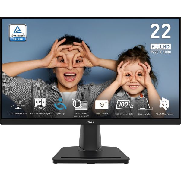 Monitor MSI MP225 IPS 22" 100 Hz / 4 ms - Negro